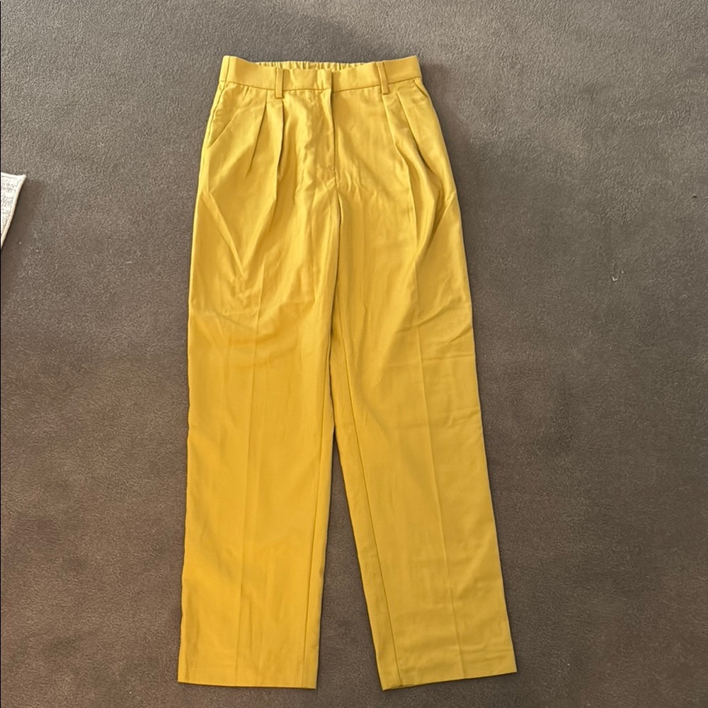 H&M Yellow Wide-Leg Trousers
